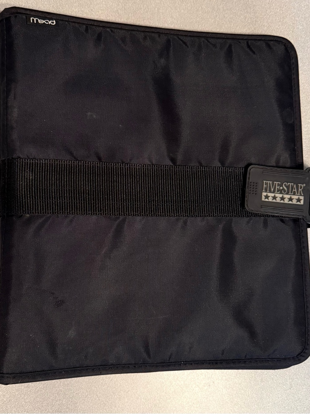 Five-Star Black 3 Ring Binder Organizer by Mead Vintage